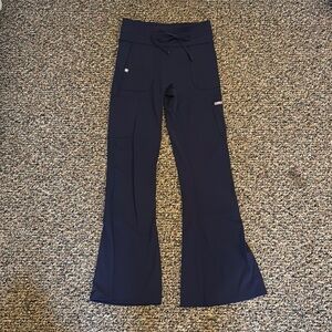 Figs Navy High Waisted Seville Flare ScrubLegging - SOLD OUT